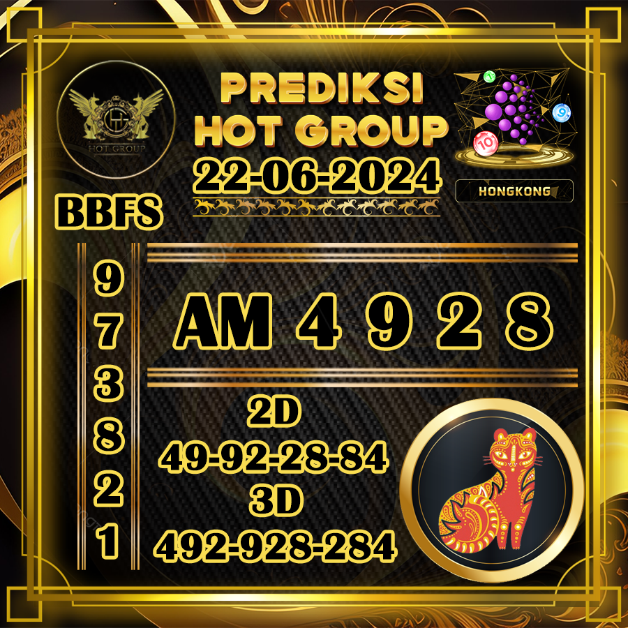 Prediksi Hongkong 22 Juni 2024 merupakan sebuah rahasia besar bagi para pecinta permainan togel / toto gelap ini. Untuk itu kami akan menghadirkan sebuah bocoran pada pasaran togel Hongkong dari para pemain atau yang mengerti akan angka terbaik ini. Karena informasi ini merupakan langsung dari para ahli yang berpengalaman dalam bindang Toto atau Togel Online dan pastinya Anda akan mendapatkan Jackpot besar dari Toto Hongkong ini. Prediksi Hongkong 22 Juni 2024 Angka Main : 4 9 2 8 Angka Ikut : 2 8 9 4 Colok Makau : 94 / 28 Colok Bebas : 4 / 9 As : 894 Kop : 9 Kepala : 4/8 Ekor : 928 Pola 3D : 9xx / 8xx / 2xx TOP JITU 2D : 28 49*42*48*94*92 98*28*24*28*92 Apa angka utama Hongkong? Angka membawa peluang besar. Jangan ragu untuk mengunjungi website kami dan nikmati semua prediksi yang kami sajikan. Bersama kami, peluang Anda memenangkan jackpot togel Hongkong semakin tinggi. Selamat bertaruh dan semoga berhasil!